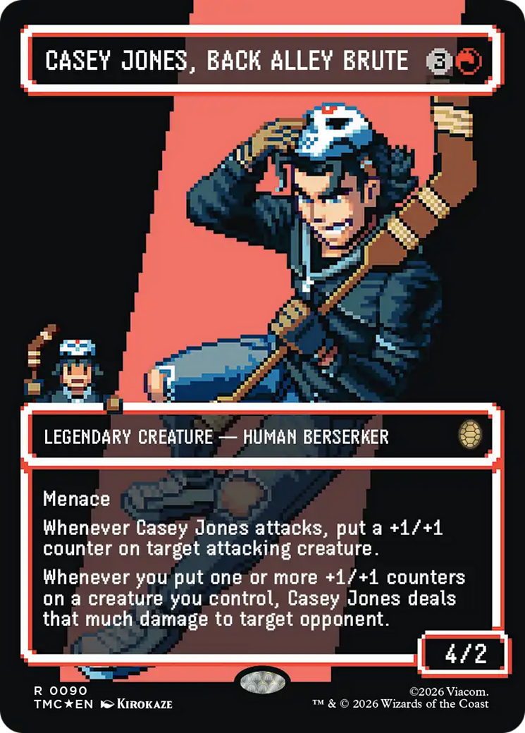 Casey Jones, Back Alley Brute (Borderless) (Surge Foil) [Teenage Mutant Ninja Turtles Commander]