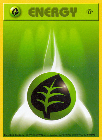Grass Energy (99/102) (Shadowless) [Base Set 1st Edition] - The Mythic Store | 24h Order Processing