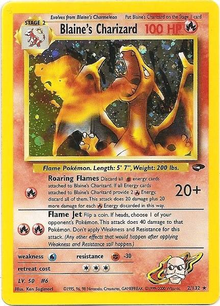 Blaine's Charizard (2/132) [Gym Challenge Unlimited] - The Mythic Store | 24h Order Processing