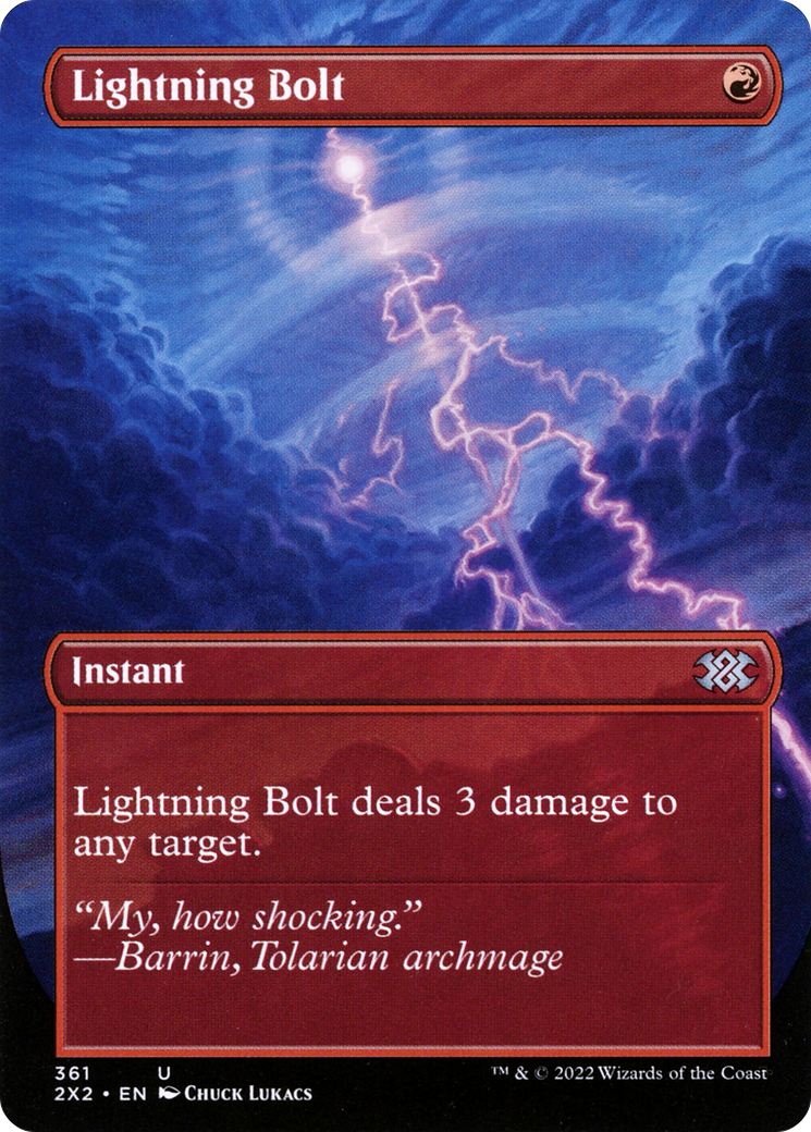 Lightning Bolt (Borderless Alternate Art) [Double Masters 2022] - The Mythic Store | 24h Order Processing