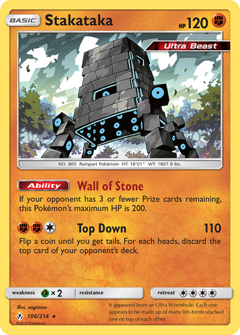 Stakataka (106/214) [Sun & Moon: Unbroken Bonds] - The Mythic Store | 24h Order Processing
