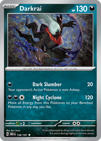 Darkrai (136/197) [Scarlet & Violet: Obsidian Flames] - The Mythic Store | 24h Order Processing