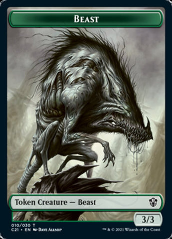 Beast (010) // Fish Double-Sided Token [Commander 2021 Tokens] - The Mythic Store | 24h Order Processing