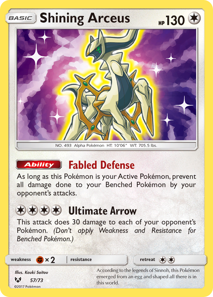 Shining Arceus (57/73) [Sun & Moon: Shining Legends] - The Mythic Store | 24h Order Processing