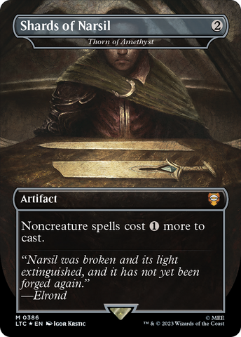 Shards of Narsil - Thorn of Amethyst (Borderless) (Surge Foil Realms and Relics) [The Lord of the Rings: Tales of Middle-Earth Commander] - The Mythic Store | 24h Order Processing
