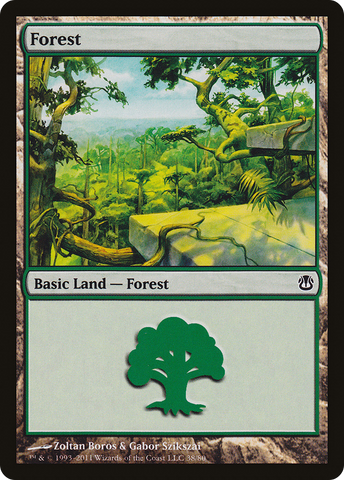 Forest (38) [Duel Decks: Ajani vs. Nicol Bolas] - The Mythic Store | 24h Order Processing