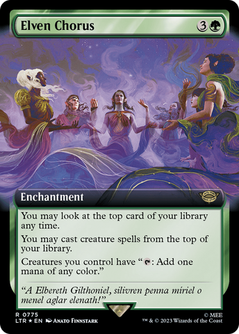Elven Chorus (Extended Art) (Surge Foil) [The Lord of the Rings: Tales of Middle-Earth] - The Mythic Store | 24h Order Processing