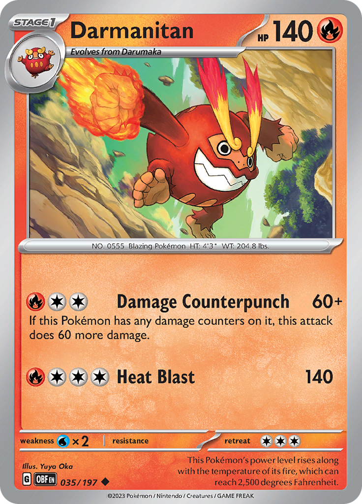 Darmanitan (035/197) [Scarlet & Violet: Obsidian Flames] - The Mythic Store | 24h Order Processing