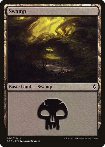 Swamp (260) [Battle for Zendikar] - The Mythic Store | 24h Order Processing