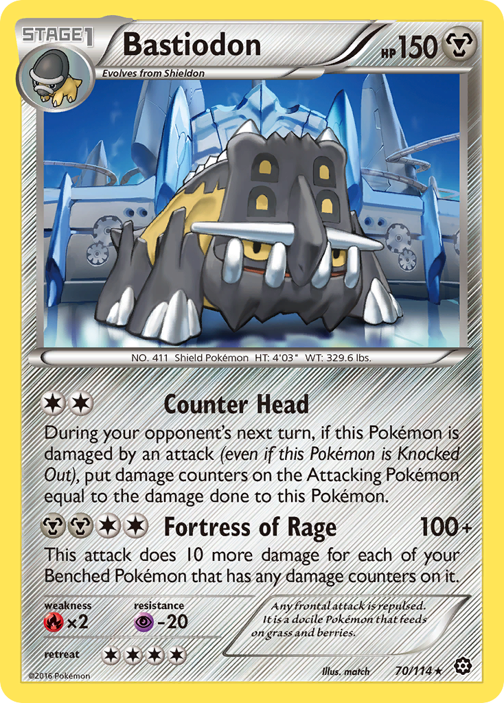 Bastiodon (70/114) [XY: Steam Siege] - The Mythic Store | 24h Order Processing
