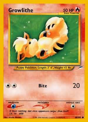 Growlithe (68/105) [Neo Destiny Unlimited] - The Mythic Store | 24h Order Processing