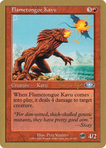 Flametongue Kavu (Tom van de Logt) (SB) [World Championship Decks 2001] - The Mythic Store | 24h Order Processing