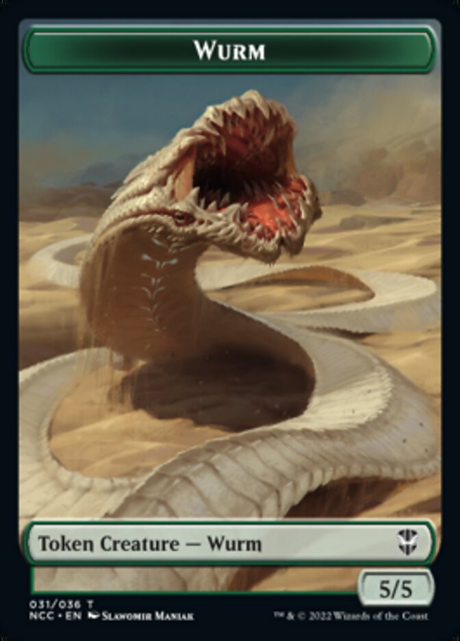 Elf Warrior // Wurm Double-Sided Token [Streets of New Capenna Commander Tokens] - The Mythic Store | 24h Order Processing