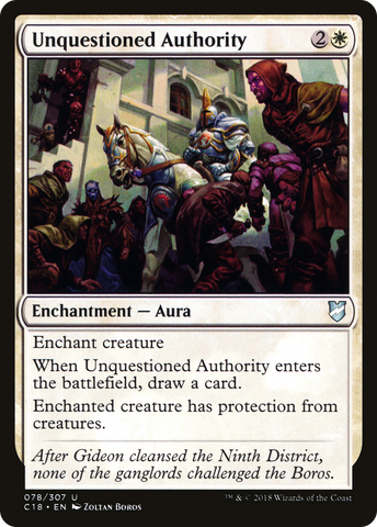 Unquestioned Authority [Commander 2018] - The Mythic Store | 24h Order Processing