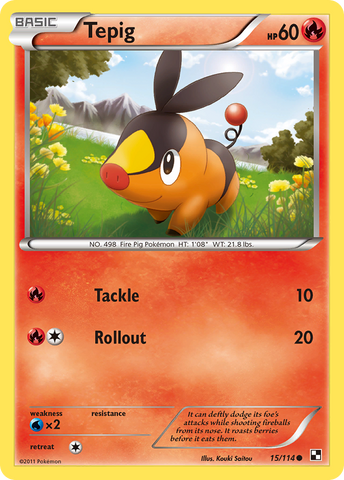 Tepig (15/114) [Black & White: Base Set] - The Mythic Store | 24h Order Processing