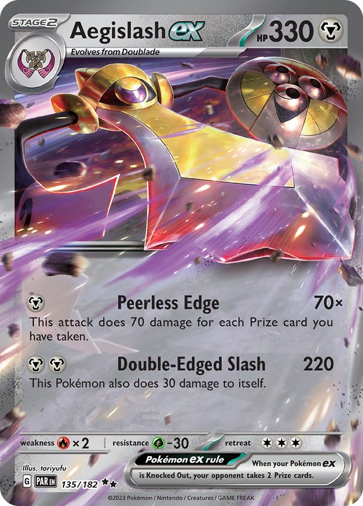 Aegislash ex (135/182) [Scarlet & Violet: Paradox Rift] - The Mythic Store | 24h Order Processing