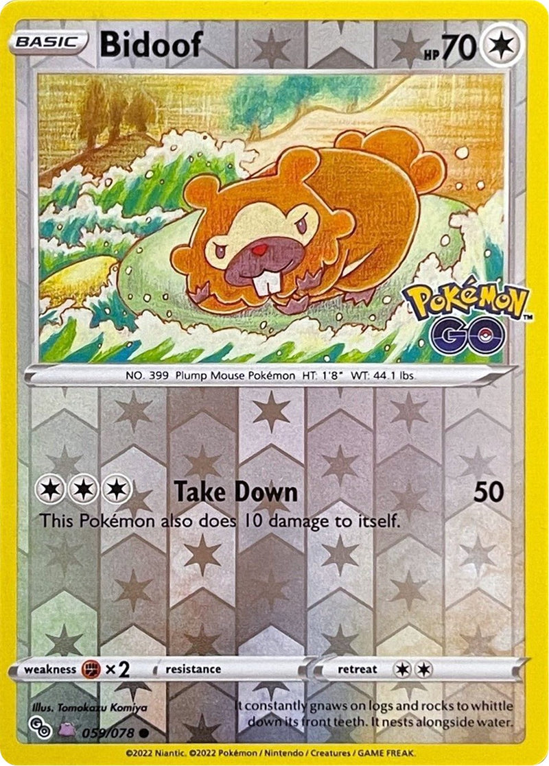 Bidoof (059/078) (Peelable Ditto) [Pokémon GO] - The Mythic Store | 24h Order Processing