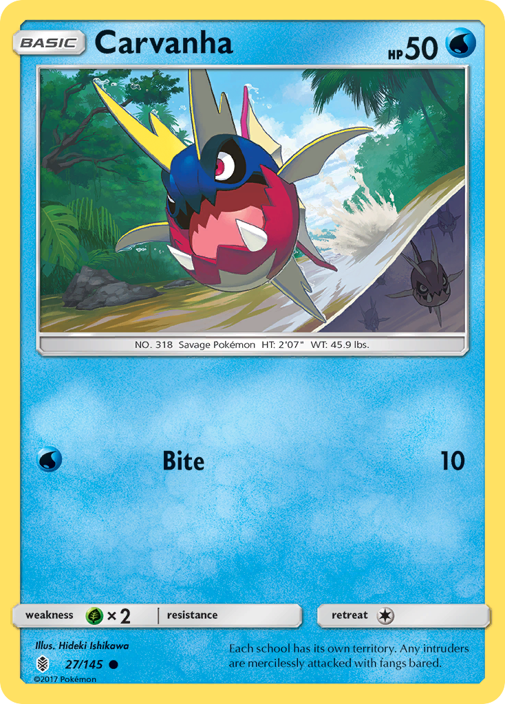 Carvanha (27/145) [Sun & Moon: Guardians Rising] - The Mythic Store | 24h Order Processing