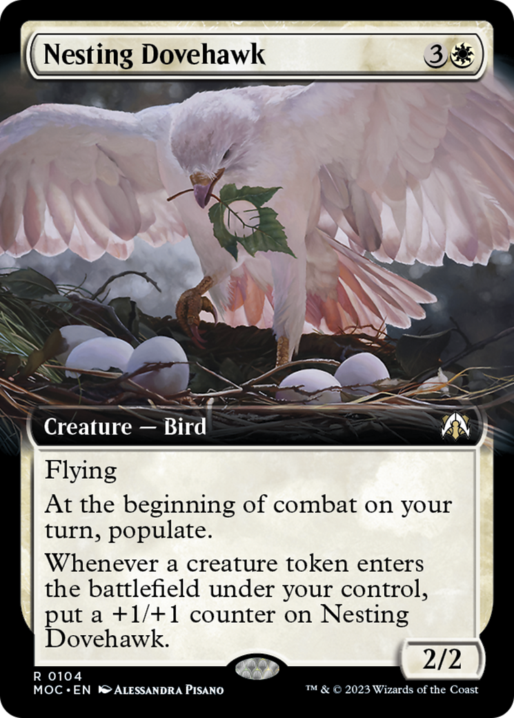 Nesting Dovehawk (Extended Art) [March of the Machine Commander] - The Mythic Store | 24h Order Processing