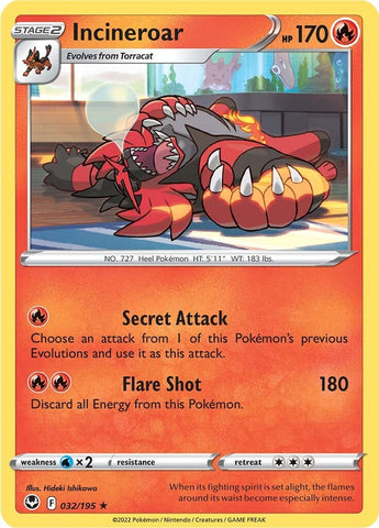 Incineroar (032/195) [Sword & Shield: Silver Tempest] - The Mythic Store | 24h Order Processing