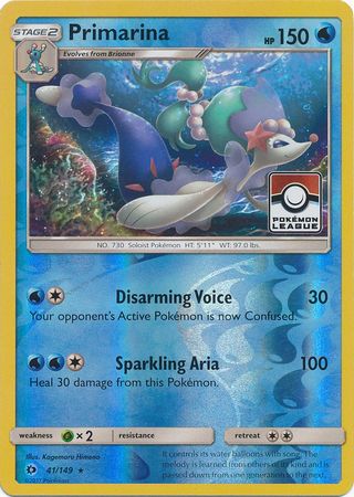 Primarina (41/149) (League Promo) [Sun & Moon: Base Set] - The Mythic Store | 24h Order Processing