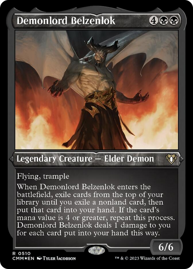 Demonlord Belzenlok (Foil Etched) [Commander Masters] - The Mythic Store | 24h Order Processing