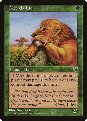 Mtenda Lion [Mirage] - The Mythic Store | 24h Order Processing