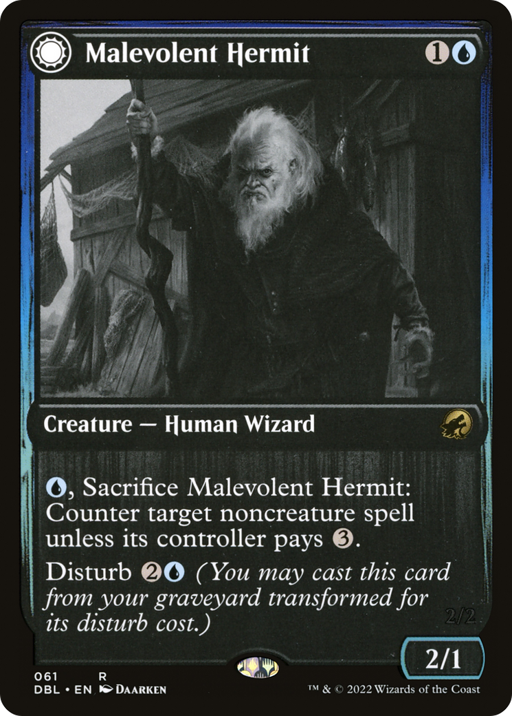 Malevolent Hermit // Benevolent Geist [Innistrad: Double Feature] - The Mythic Store | 24h Order Processing