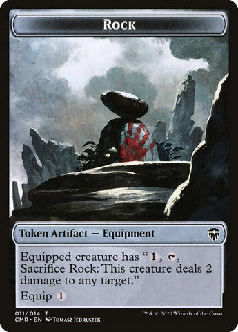 Rock // Salamander Warrior Double-Sided Token [Commander Legends Tokens] - The Mythic Store | 24h Order Processing