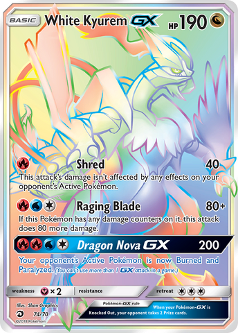White Kyurem GX (74/70) [Sun & Moon: Dragon Majesty] - The Mythic Store | 24h Order Processing