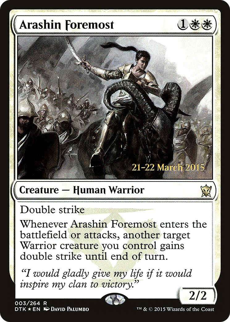 Arashin Foremost [Dragons of Tarkir Prerelease Promos] - The Mythic Store | 24h Order Processing