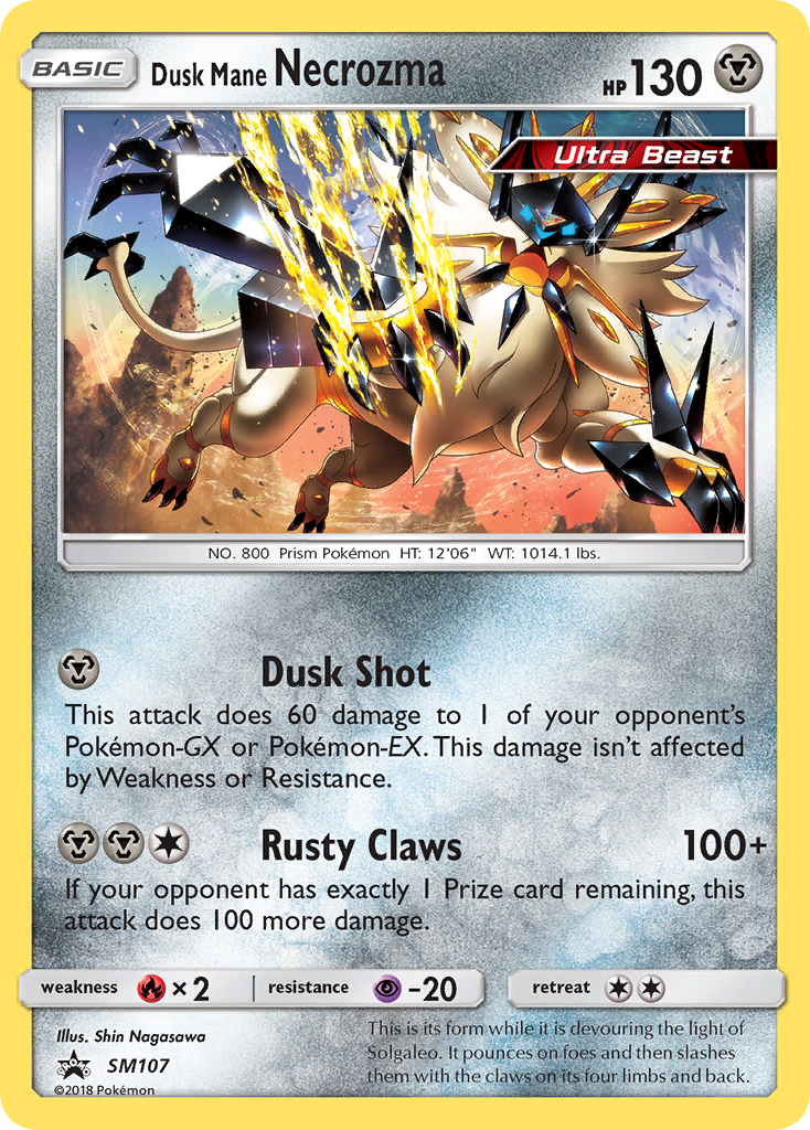 Dusk Mane Necrozma (SM107) [Sun & Moon: Black Star Promos] - The Mythic Store | 24h Order Processing