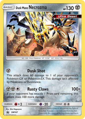 Dusk Mane Necrozma (SM107) [Sun & Moon: Black Star Promos] - The Mythic Store | 24h Order Processing