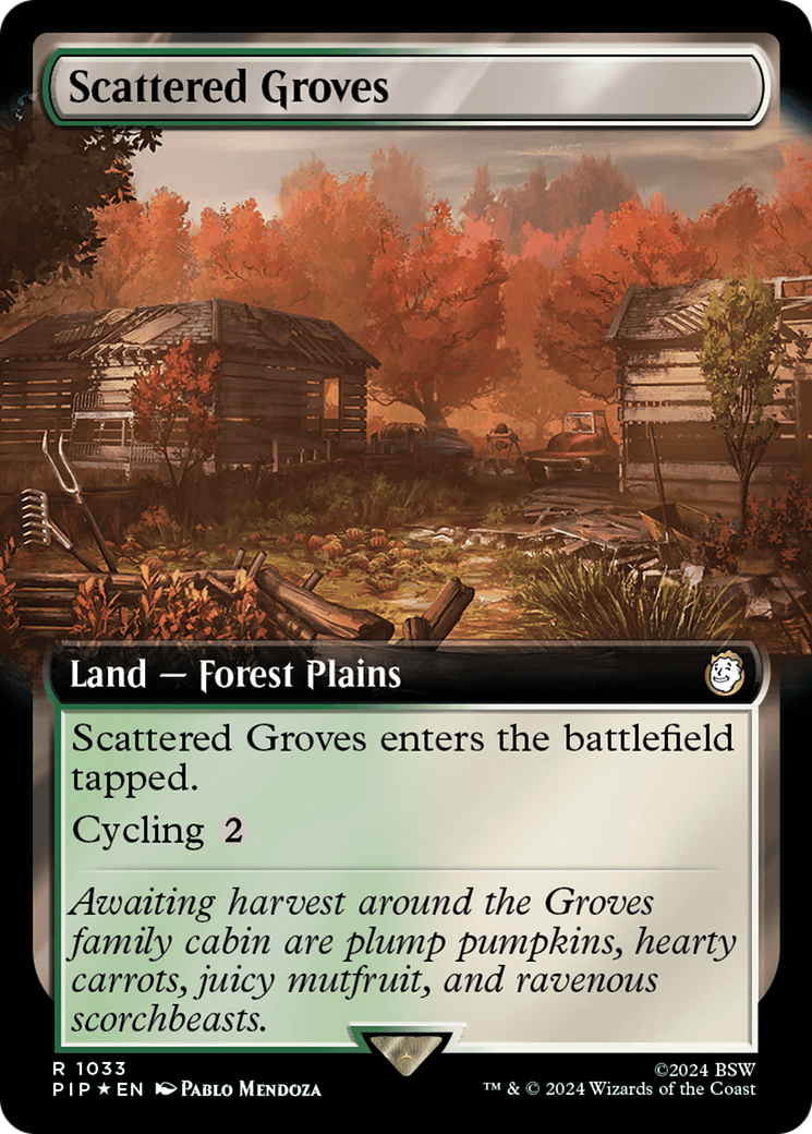 Scattered Groves (Extended Art) (Surge Foil) [Fallout] - The Mythic Store | 24h Order Processing