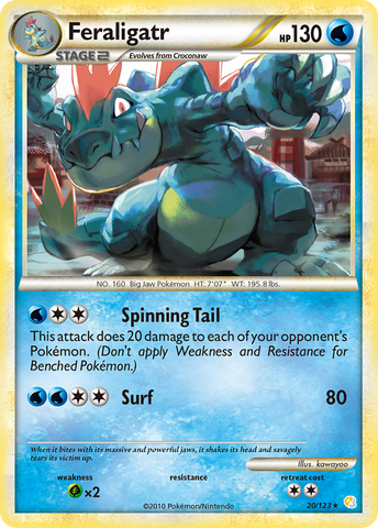 Feraligatr (20/123) [HeartGold & SoulSilver: Base Set] - The Mythic Store | 24h Order Processing