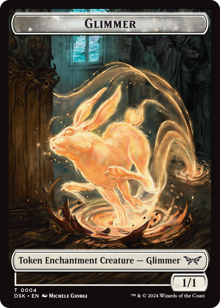 Glimmer // Shard Double-Sided Token [Duskmourn: House of Horror Tokens] - The Mythic Store | 24h Order Processing