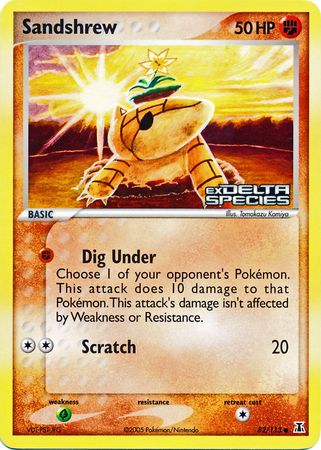 Sandshrew (82/113) (Stamped) [EX: Delta Species] - The Mythic Store | 24h Order Processing