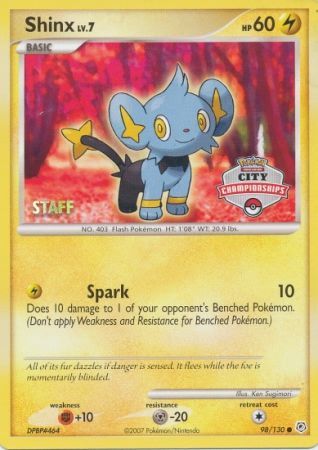 Shinx (98/130) (Staff City Championships Promo) [Nintendo: Black Star Promos] - The Mythic Store | 24h Order Processing