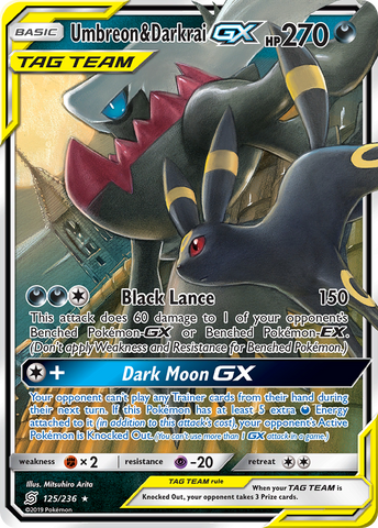 Umbreon & Darkrai GX (125/236) [Sun & Moon: Unified Minds] - The Mythic Store | 24h Order Processing