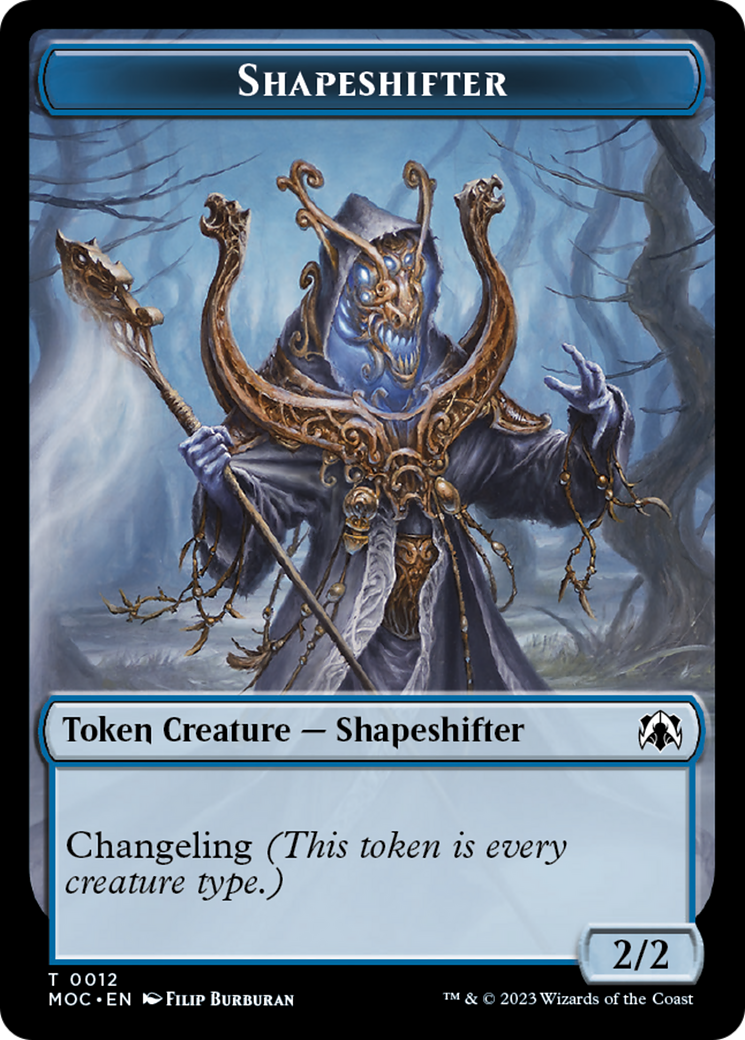 Blood // Shapeshifter Double-Sided Token [March of the Machine Commander Tokens] - The Mythic Store | 24h Order Processing