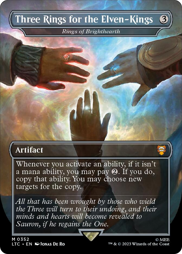 Three Rings for the Elven-Kings - Rings of Brighthearth (Surge Foil) [The Lord of the Rings: Tales of Middle-Earth Commander] - The Mythic Store | 24h Order Processing