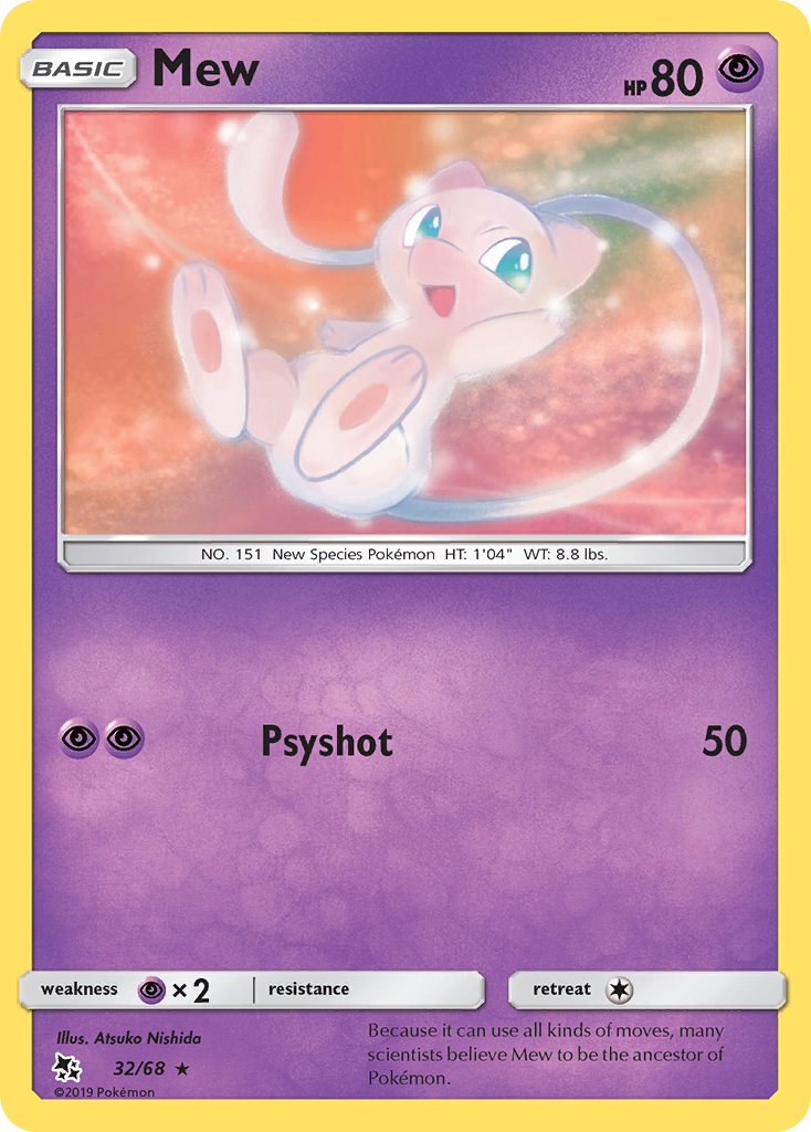 Mew (32/68) [Sun & Moon: Hidden Fates] - The Mythic Store | 24h Order Processing