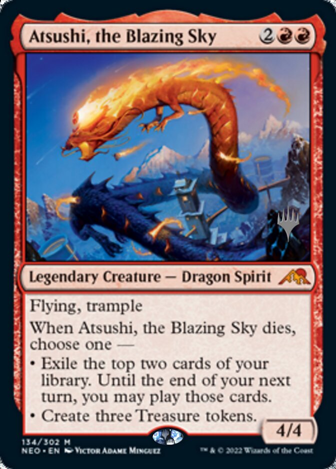 Atsushi, the Blazing Sky (Promo Pack) [Kamigawa: Neon Dynasty Promos] - The Mythic Store | 24h Order Processing