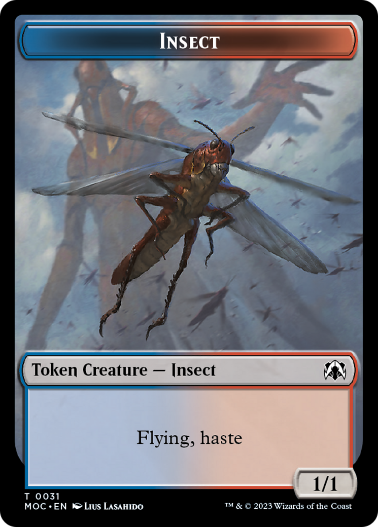 Soldier // Insect Double-Sided Token [March of the Machine Commander Tokens] - The Mythic Store | 24h Order Processing