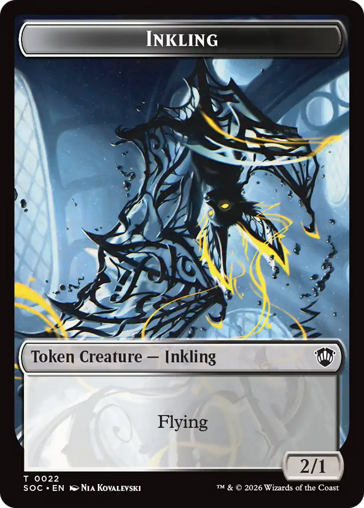 Pegasus // Inkling (0022) Double-Sided Token [Secrets of Strixhaven Commander Tokens] - The Mythic Store | 24h Order Processing