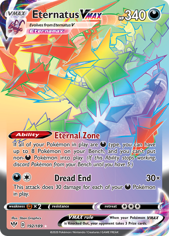 Eternatus VMAX (192/189) [Sword & Shield: Darkness Ablaze] - The Mythic Store | 24h Order Processing
