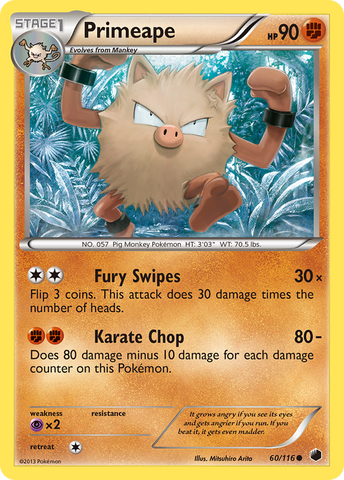 Primeape (60/116) [Black & White: Plasma Freeze] - The Mythic Store | 24h Order Processing