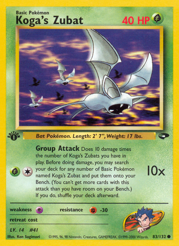 Koga's Zubat (83/132) [Gym Challenge 1st Edition] - The Mythic Store | 24h Order Processing