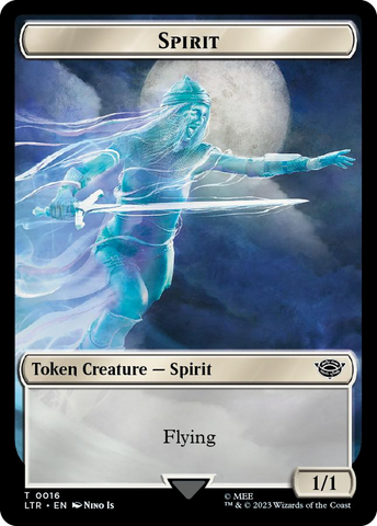 Spirit // Food (0023) Double-Sided Token (Surge Foil) [The Lord of the Rings: Tales of Middle-Earth Tokens] - The Mythic Store | 24h Order Processing