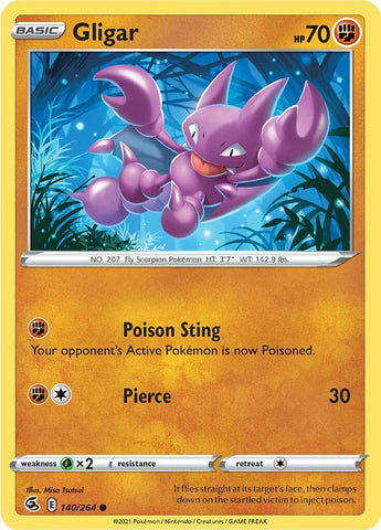 Gligar (140/264) [Sword & Shield: Fusion Strike] - The Mythic Store | 24h Order Processing